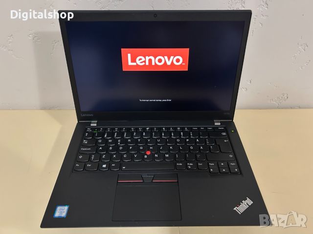 Лаптоп Lenovo Thinkpad Т470s i5-6300U/8GDDR4/128m2/14"FHD Touch/кл.А, снимка 2 - Лаптопи за работа - 45186462