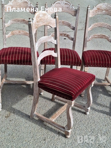 Комплект от 6 стола масив, снимка 11 - Столове - 53323077