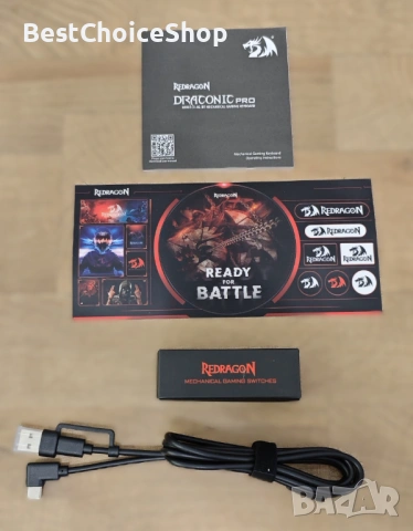 Redragon K530 Pro Draconic 60% безжична гейминг механична клавиатура RGB, снимка 7 - Клавиатури и мишки - 53585098