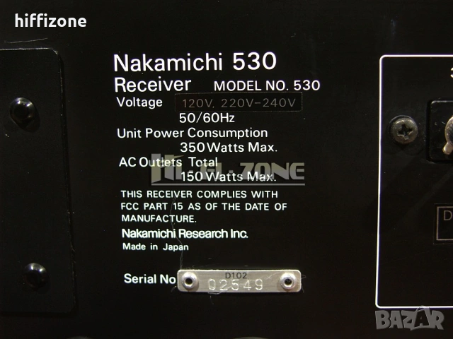 Ресивър   Nakamichi 530 /1 , снимка 9 - Ресийвъри, усилватели, смесителни пултове - 54054254