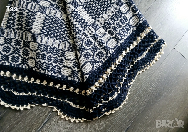 Кувертюра с плетена дантела , снимка 3 - Покривки за легло - 48169557