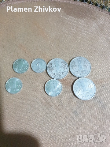 Два лева с Климент Охридски от 1966 юбилейни и няколко алуминки GDR в много прилично състояние , снимка 8 - Нумизматика и бонистика - 52927218