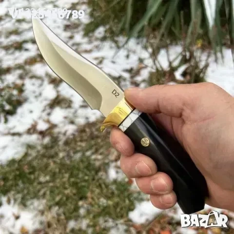 Ръчно изработен ловен нож DER HUNT -D2; 106x218, снимка 4 - Ножове - 53807065