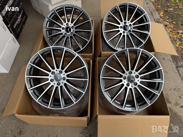 4 бр. чисто нови алуминиеви джанти спорт пакет Mercedes 20'' 5x112 , централен отвор 66.5