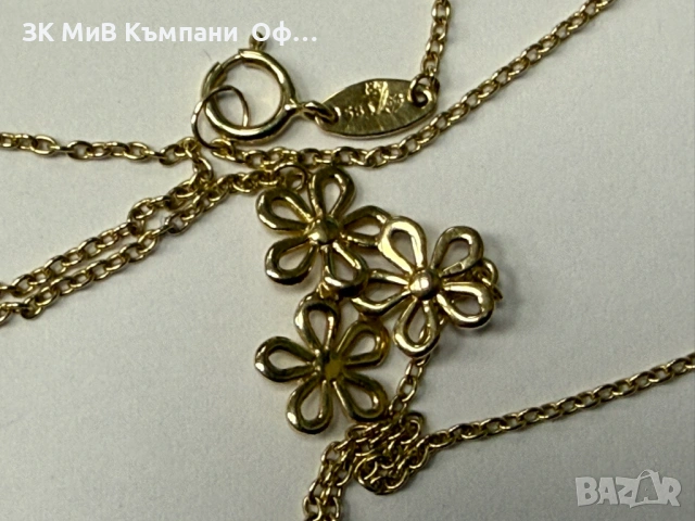 Златно дамско колие - 2.09гр. - 14К, снимка 2 - Колиета, медальони, синджири - 53814301