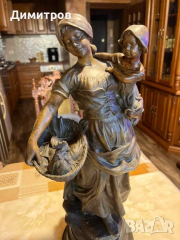  Огромна антикварна фигура статуетка , снимка 2 - Антикварни и старинни предмети - 51059922