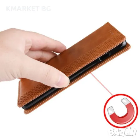 Realme C75 Retro Texture Wallet Калъф и Протектор, снимка 8 - Калъфи, кейсове - 48675214