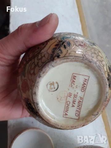Сатцума Satsuma стар китайски порцелан лот от два буркана, снимка 6 - Антикварни и старинни предмети - 53429305