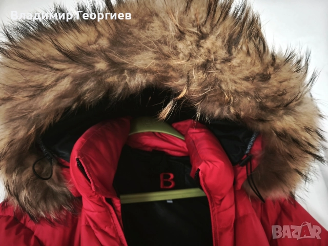 зимно яке  с гъши пух и качулка с естествен косъм , снимка 2 - Якета - 51840890