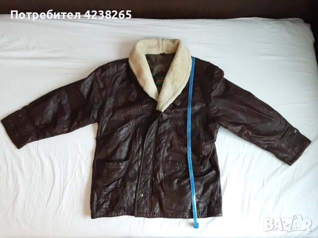 Яке "Marcos", естествена кожа, кафяво Made in Italia