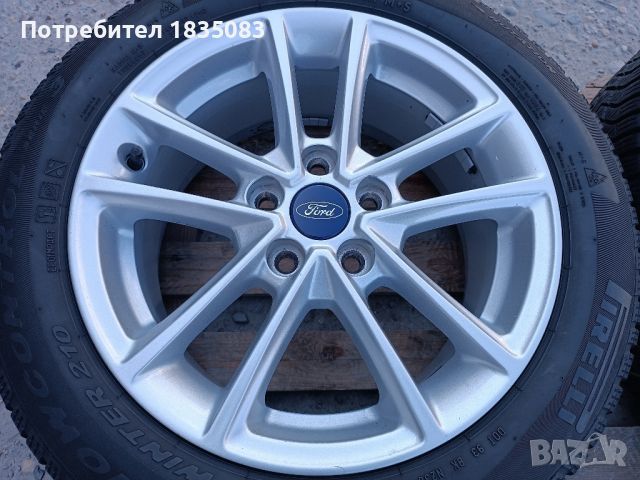 Лети джанти 16ки 5х108 Ford+зимни гуми Pirelli 205/55/16 , снимка 4 - Гуми и джанти - 45936269