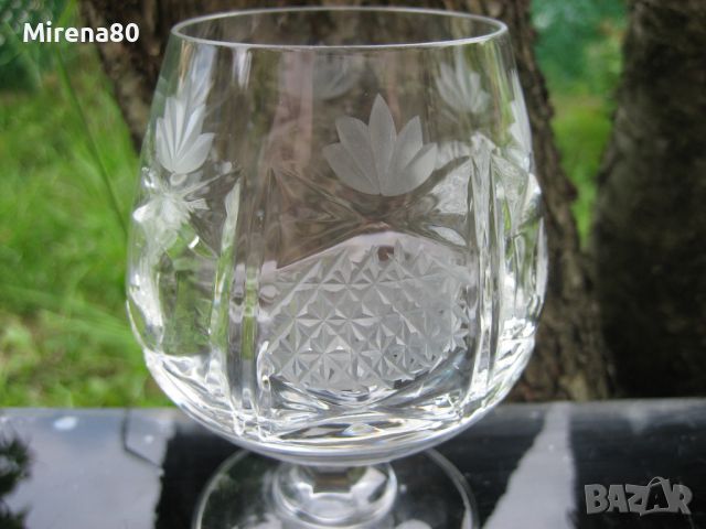 Кристални чаши за коняк - 4 + 2 бр., снимка 3 - Сервизи - 45498064