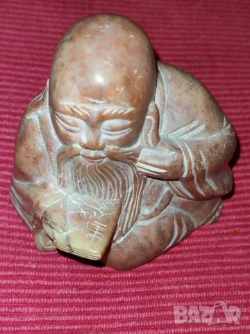 Стара китайска мраморна статуетка. , снимка 6 - Колекции - 49749509