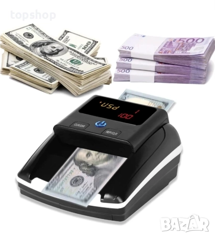 BISOFICE Детектор за фалшиви банкноти в щатски долари и евро чрез UV/MG/IR акумулаторен