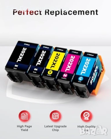 Нов Комплект 202XL за Epson XP-6001 XP-6100 мастило 5 броя за принтер, снимка 4 - Други стоки за дома - 53963757