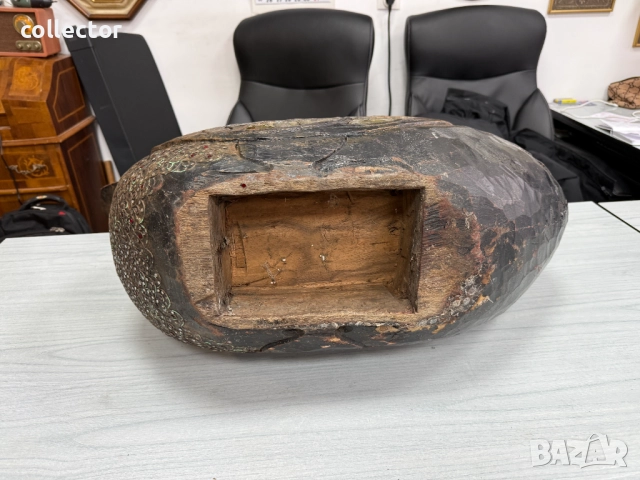 Дървена скулптура / дърворезба / фигура на птицата Хинта №7782, снимка 13 - Антикварни и старинни предмети - 52881471