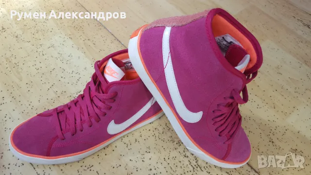 Дамски розови кецове NIKE PRIMO COURT MID SUEDE р-р 38,5, снимка 9 - Кецове - 47244795