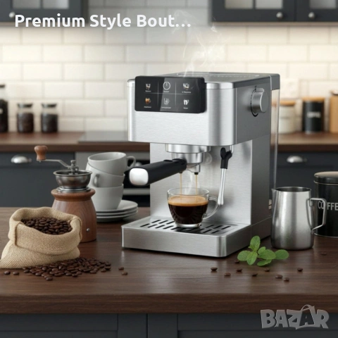 Професионална еспресо машина 20 бара с PID и Thermoblock – 5 в 1 , снимка 5 - Друга електроника - 54138335