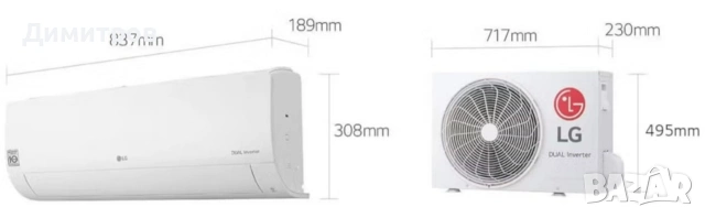 Климатик LG 12 A++ Dual Inverter Неразпечатан, снимка 3 - Климатици - 53282234