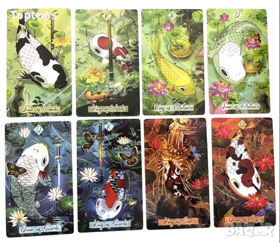 Таро карти 7х12см: Seasonal Fox Tarot & Wild Child Tarot & Nishikigoi Tarot, снимка 11 - Карти за игра - 45399685