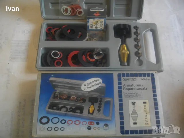 НОВ НЕМСКИ РЕМОНТЕН КОМПЛЕКТ ЗА ВОДОПРОВОДНИ ЧЕШМЕДЖИЙСКИ РЕМОНТИ ЕКСТРАКТОР УПЛЪТНИТЕЛИ , снимка 2 - Други инструменти - 49765435