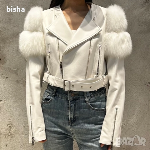 Кожено яке от естествена кожа, снимка 4 - Якета - 52106096