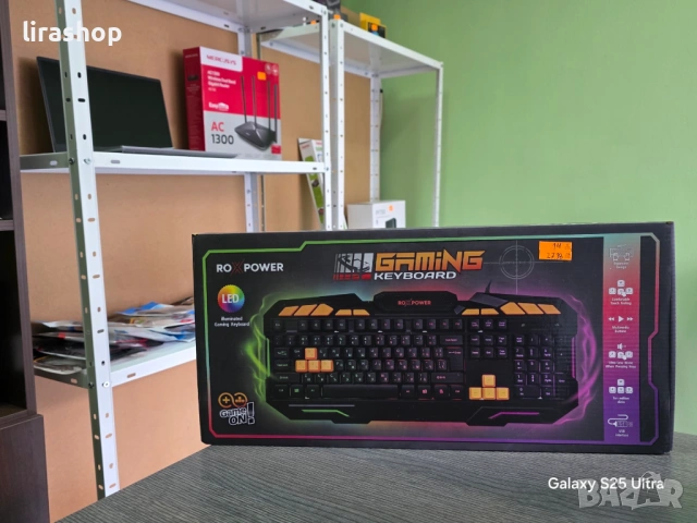 Нова! Геймърска клавиатура с Кирилица ROXPOWER G-8100, GAMING LED, Черна, снимка 4 - Клавиатури и мишки - 50163399