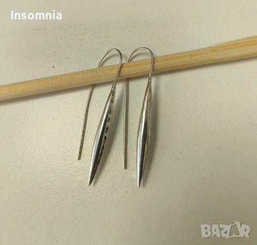 Елегантни сребърни обеци , снимка 3 - Обеци - 54134544