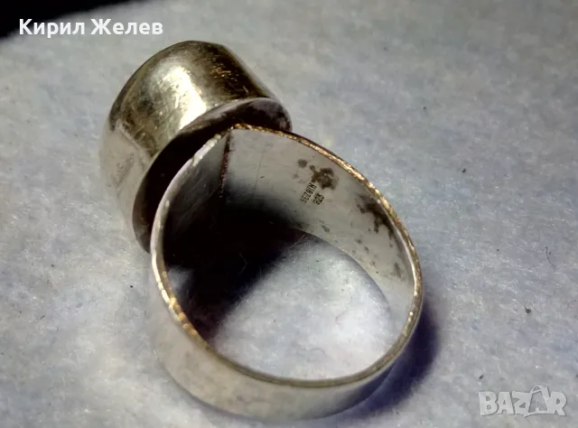 ЕФЕКТЕН ВинтиджАРТ СКЪПОЦЕНЕН СРЕБЪРЕН ПРЪСТЕН СРЕБРО 925 SEZGIN СЕЗГИН с ШЛИФОВАН ЧЕРЕН ОНИКС 29924, снимка 11 - Пръстени - 49913329