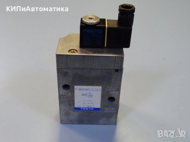 ел. магнитен вентил Festo MFH-3-1/2 typ9857 Pneumatic Solenoid Valve 2-8Bar 220V/24VDC, снимка 2 - Резервни части за машини - 53151362