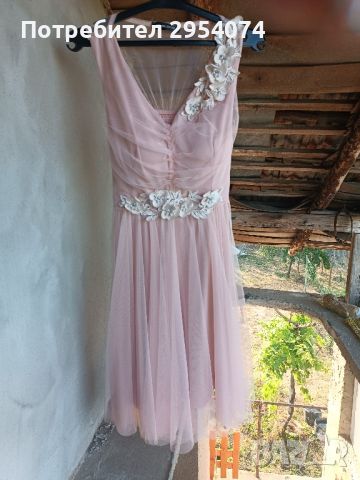 Красива рокля цвят розово м 35лв, снимка 4 - Рокли - 38776900