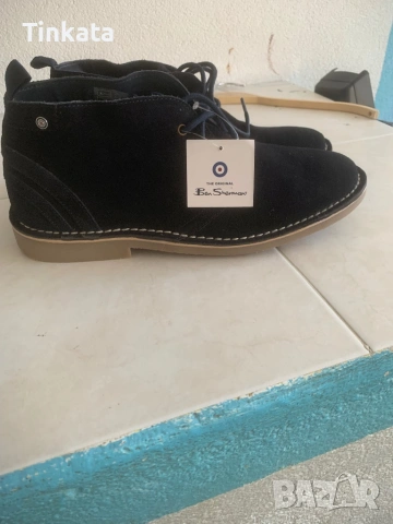 Тъмно сини Боти Ben Sherman естествен велур