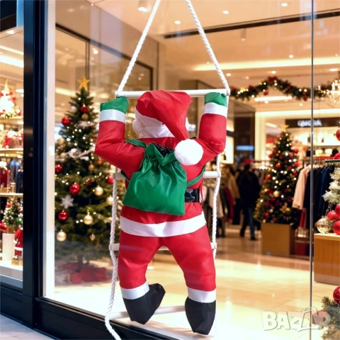 🎄✨ Катерещ се Дядо Коледа – Висящ Винтидж Декор | BBConstruction Store ✨🎄