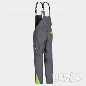 Работен сиво-зелен гащеризон Prisma, размер 64, снимка 5 - Панталони - 54182825