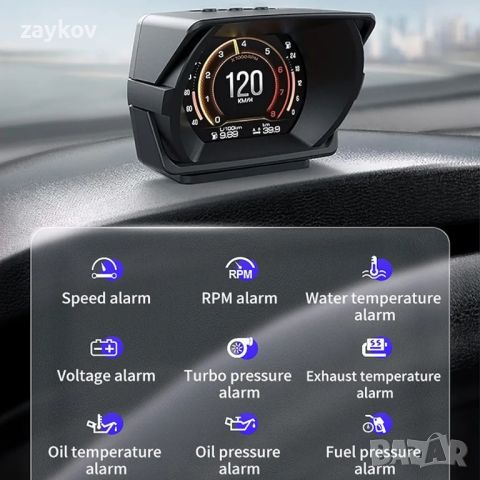 AMROOLOO Heads Up Display Car, показващ различни данни за автомобила,, снимка 6 - Аксесоари и консумативи - 46191987