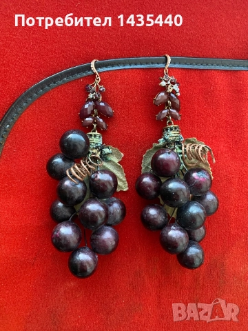 Ръчно изработени обеци от серията “Забранения плод” на дизайнерката Анелия Милчева, снимка 3 - Обеци - 52366335