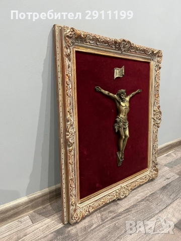 Метално разпятие – картина, снимка 2 - Картини - 52096094