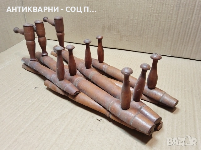 Стара Соц Дървена Сгъваема Закачалка. / НОМЕР 1677., снимка 4 - Антикварни и старинни предмети - 53782188