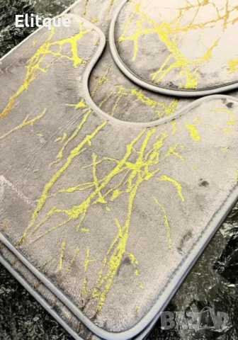 Комплект от 3 неплъзгащи се килимчета,мраморна визия, снимка 6 - Други стоки за дома - 52894838