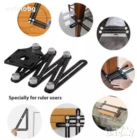 Измервателен инструмент с шест ъгъла и шаблон, снимка 6 - Други инструменти - 54052818