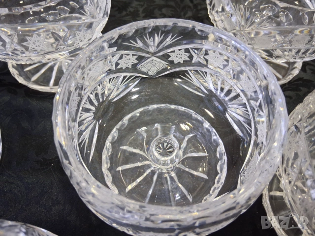Кристални чаши за мелба/десерт 6бр, снимка 13 - Сервизи - 53516634