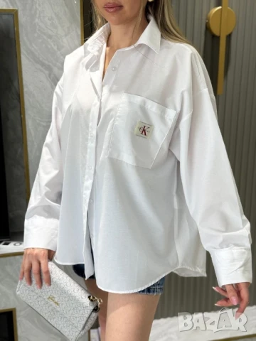 памучни овърсайз ризи Calvin Klein , снимка 4 - Ризи - 50975021