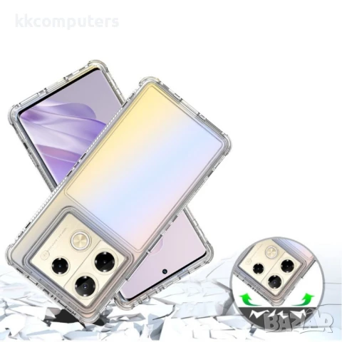 Infinix Note 40 Pro Clear Acrylic Hybrid TPU + PC Калъф и Протектор, снимка 3 - Калъфи, кейсове - 51281574