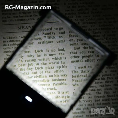 Увеличителна джобна сгъваема ръчна лупа с LED осветление за четене 3X 6X лед лампа мини етикети, снимка 6 - Други инструменти - 50920170