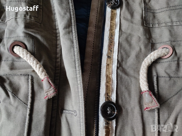 GAASTRA топла военна парка шуба с дебела подплата качулка Хл, снимка 9 - Якета - 52591401