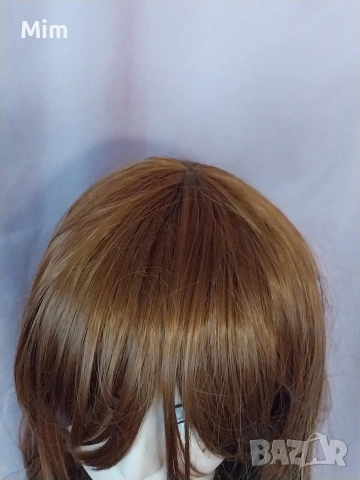 80 см Светло кафяво / Мока / дълга леко къдрева перука , снимка 4 - Аксесоари за коса - 52717536