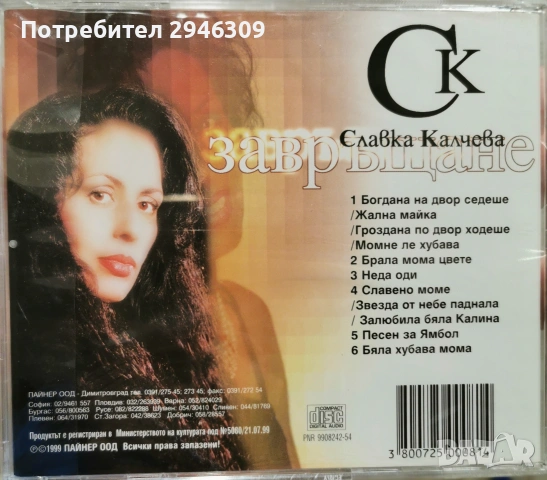 Славка Калчева - Завръщане(1999), снимка 2 - CD дискове - 54223334