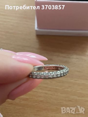Сребърен пръстен Пандора ОРИГИНАЛЕН, снимка 5 - Пръстени - 45208124