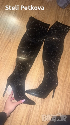 Уникални Бляскавк Ботуши , снимка 2 - Дамски ботуши - 52508765