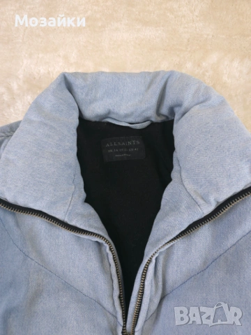 AllSaints Denim Puffer Jacket "Dallas" Streetwear Дамско Яке Размер L (MSRP €280), снимка 3 - Якета - 53596099